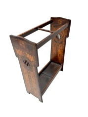 Aesthetic Movement Umbrella Stand, Hand-Painted Fruitwood, 1890s